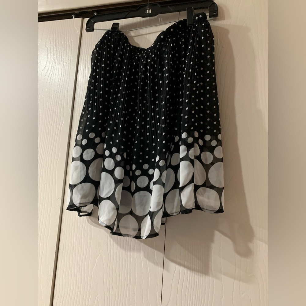 Elle Black and White A-Line Skirt